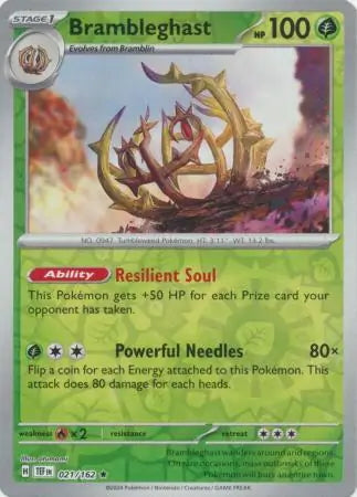 Temporal Forces Brambleghast #21/162 reverse holo